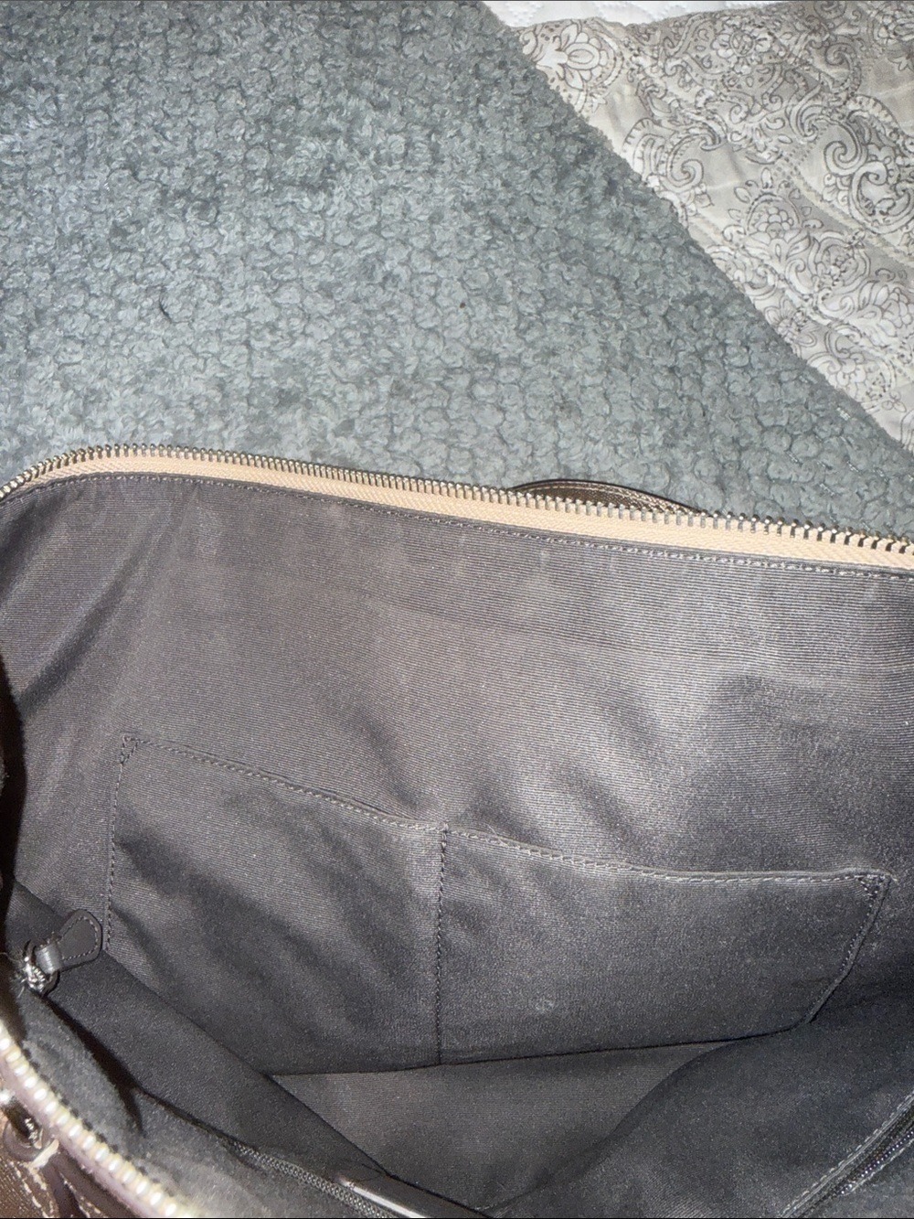 Coach Metallic Champagne Tote in Shimmery Gold-Taupe - Picture 5 of 7